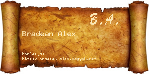 Bradean Alex névjegykártya